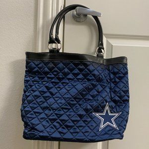 NWT * DALLAS COWBOYS Dark BLUE QUILTED TOTE Bag PURSE